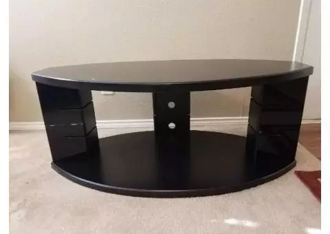 TV stand with 2 glass shelves