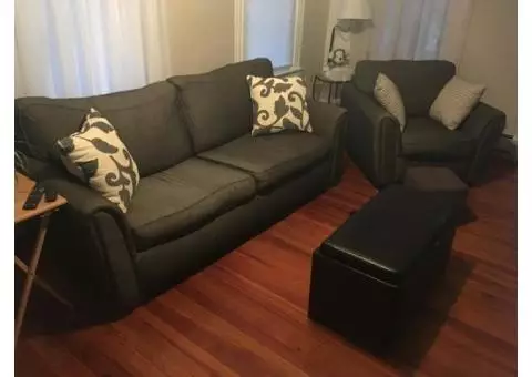 Living room set Sofa, Chair and Ottoman