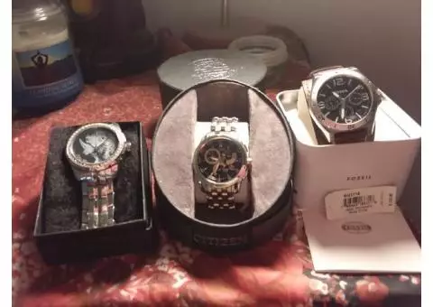3 men's watches by Citizen eco drive, Fossil, and more ............. Jewelry, style,watch, fashion